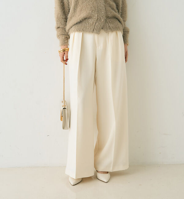 Rouge vif「【一部店舗限定】【3サイズ展開】ベルト付きハイウエストタックパンツ」|その他|