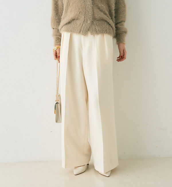 Rouge vif「【一部店舗限定】【3サイズ展開】ベルト付きハイウエストタックパンツ」|その他|