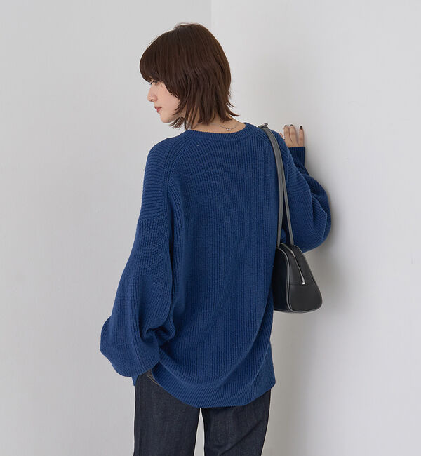 Rouge vif「【ストールセット】ポケット付片畦ニットプルオーバー」|ニット・セーター|