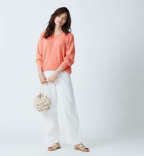 qualite「e&times;qualite STAFF コットンリネンワイドストレートデニム」|デニム|