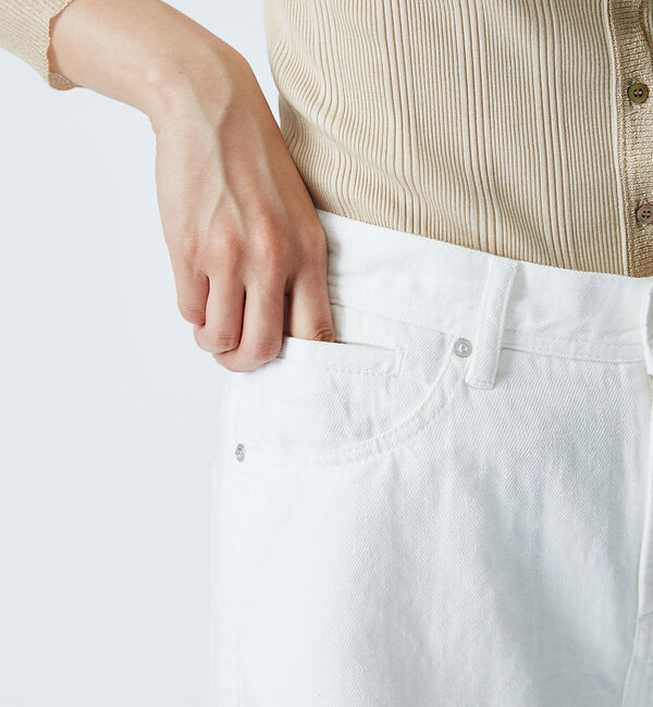 qualite「e&times;qualite STAFF コットンリネンワイドストレートデニム」|デニム|