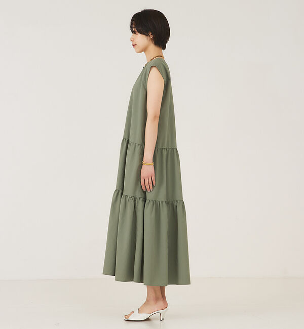 qualite「ソフトタフタティアードワンピース」|ワンピース|