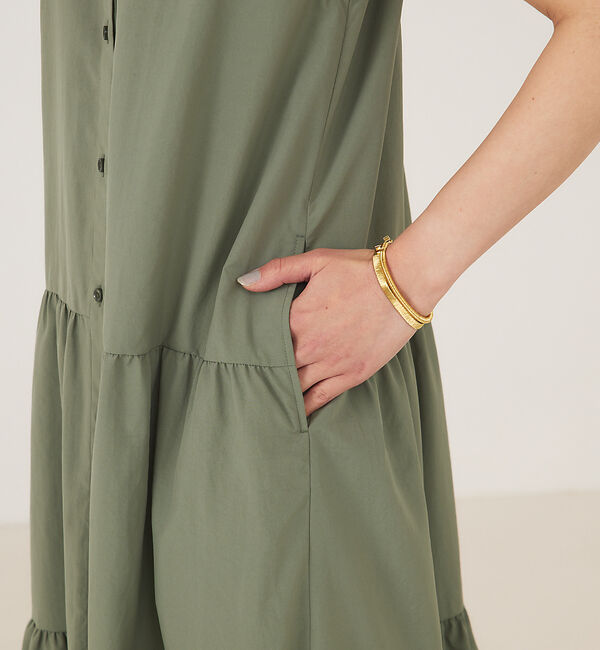 qualite「ソフトタフタティアードワンピース」|ワンピース|