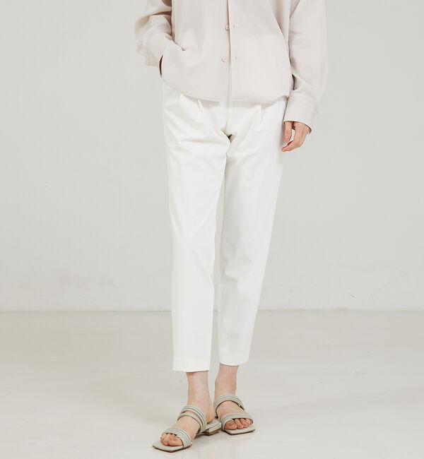 qualite「【24SS】2WAYストレッチタックパンツ」|その他|オフホワイト