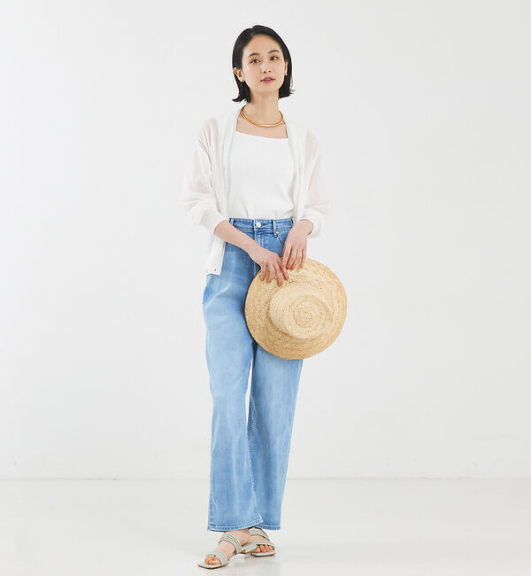 qualite「【アンサンブル対応】シアーコットンハイゲージカーデ」|カーディガン|