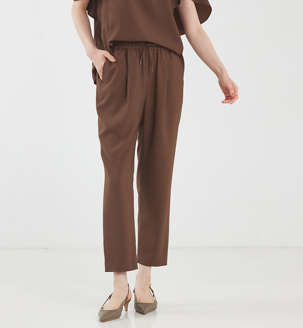 qualite「【セットアップ対応】バックサテンジョーゼットパンツ」|その他|