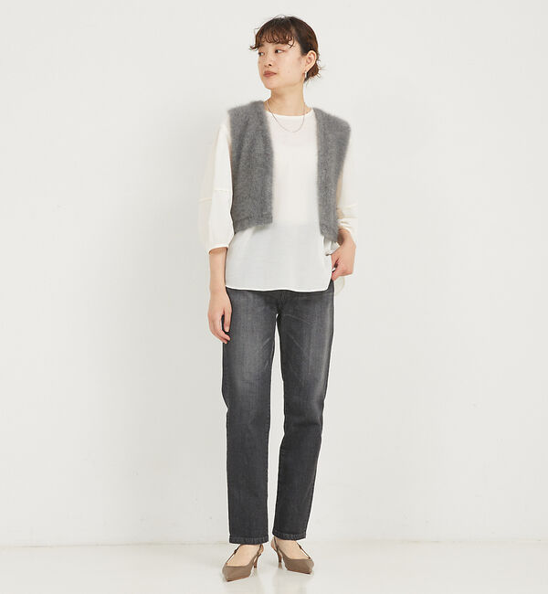 qualite「ボリュームスリーブシアーブラウス」|シャツ・ブラウス|