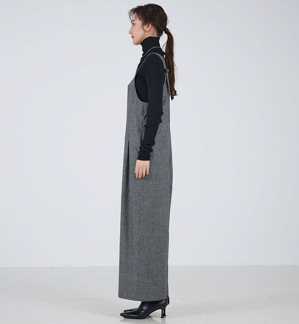 qualite「ウールサキソニーサロペット」|オールインワン|