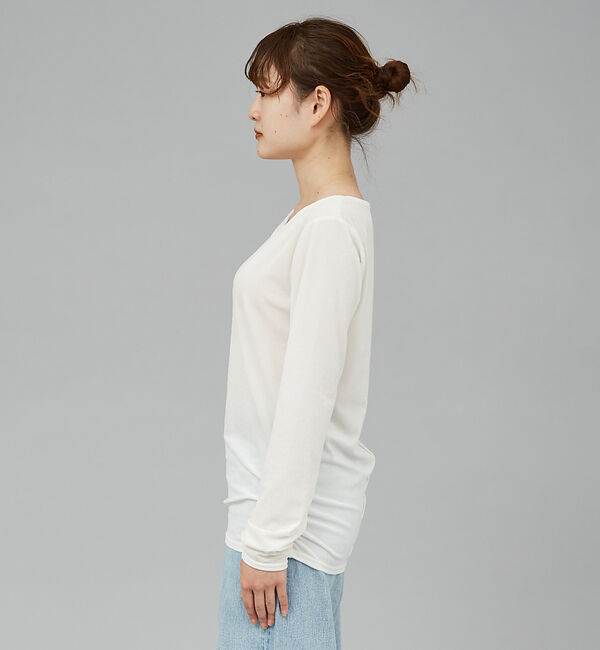 qualite「サイドシャーリングベロアロンT」|Tシャツ・カットソー|