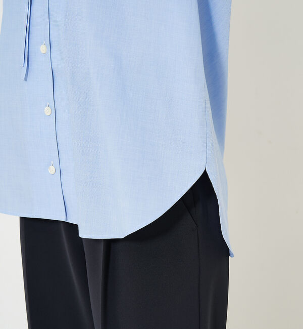 qualite「Vネックプリーツカラーブラウス」|シャツ・ブラウス|