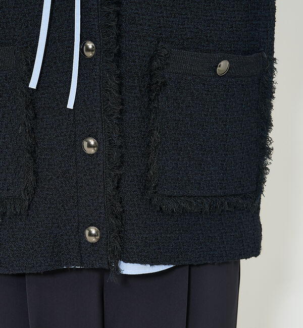 qualite「ツィードニットジレ」|ダウンベスト・ベスト|