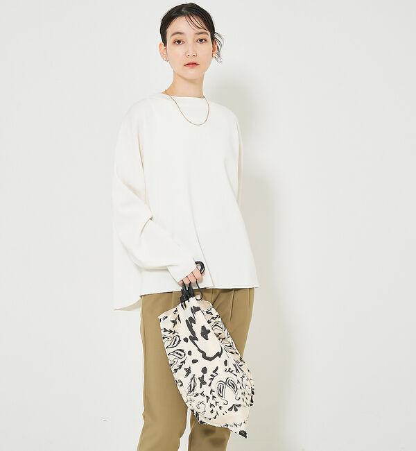 qualite「コットンストレッチハイネックニット」|ニット・セーター|オフホワイト