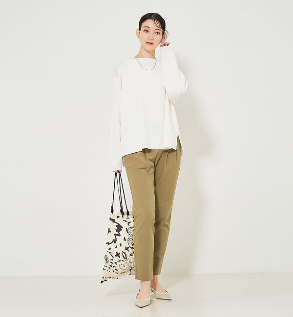 qualite「コットンストレッチハイネックニット」|ニット・セーター|