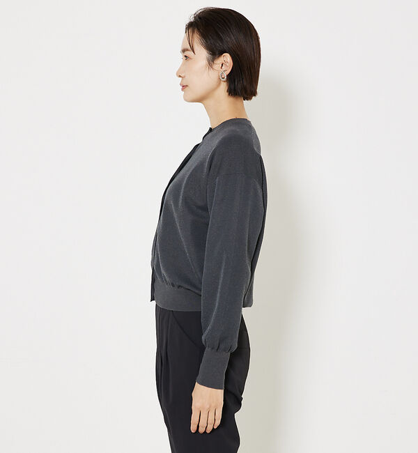 qualite「コットンナイロンハイゲージニットカーデ」|カーディガン|