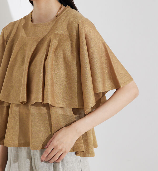 qualite「シャイニーフレアニット」|ニット・セーター|