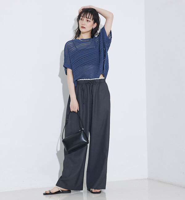 qualite「透かしガータースクエアニット」|Tシャツ・カットソー|