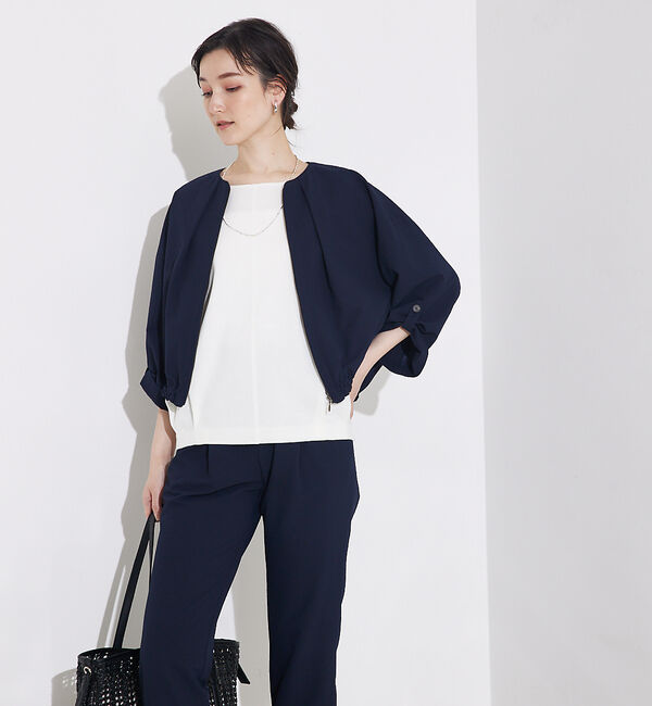 qualite「【接触冷感＆吸水速乾＆UV】シアサッカーブルゾン /セットアップ対応」|ブルゾン・スタジャン|