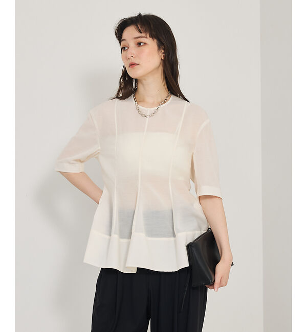 qualite「カーヴィングブラウス」|シャツ・ブラウス|オフホワイト