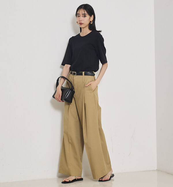 qualite「TCツイルWループタックワイドパンツ」|その他|