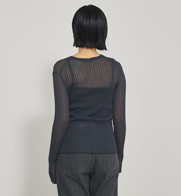 qualite「【Oggi掲載】ワイドリブシアースヌードニット/スヌード取り外し可能」|ニット・セーター|