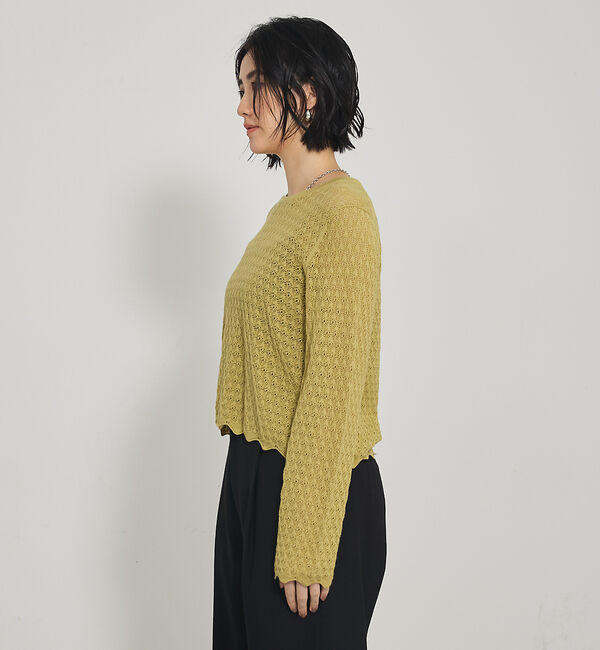 qualite「スカラップレースニット」|Tシャツ・カットソー|