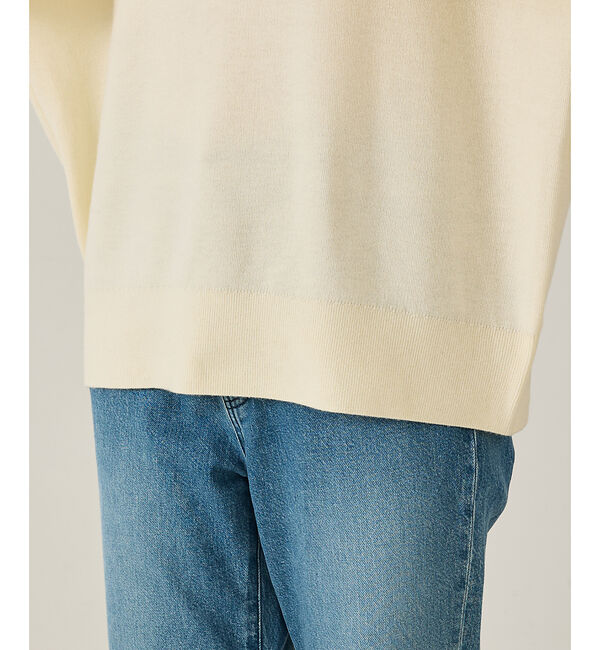 qualite「【トレンドアイテム】Vネックレース付きニット」|ニット・セーター|