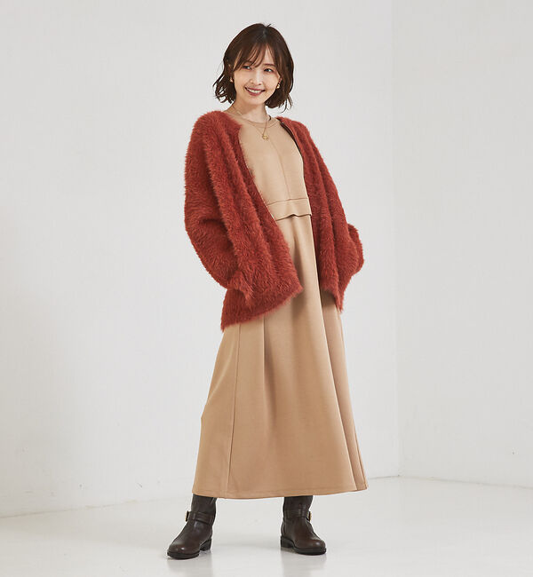 abahouse mavie「【大人のいちまんワンピ】ライトダンボールフレアーワンピ」|ワンピース|