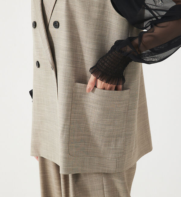 abahouse mavie「【セットアップ対応】リネンライクベスト」|ベスト・ジレ|