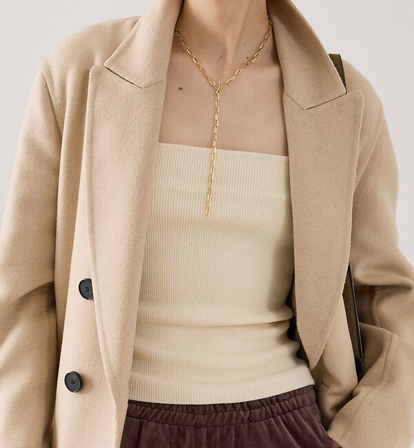 The Store by C' 「【COCUCA】リブチューブトップ」|キャミソール|クリーム