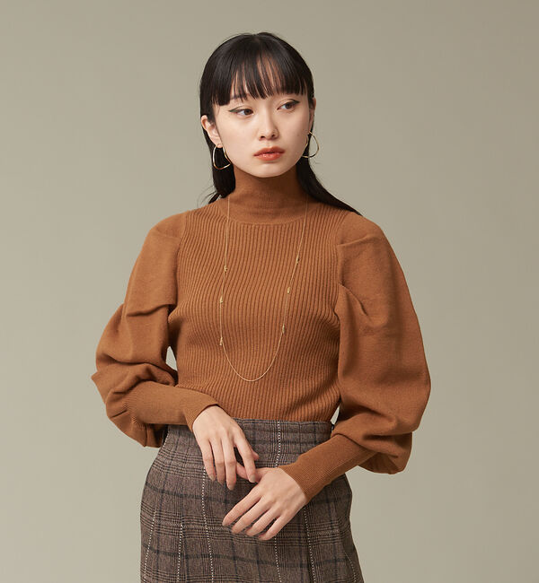 NOMINE「ボリュームスリーブタートルニット」|ニット・セーター|