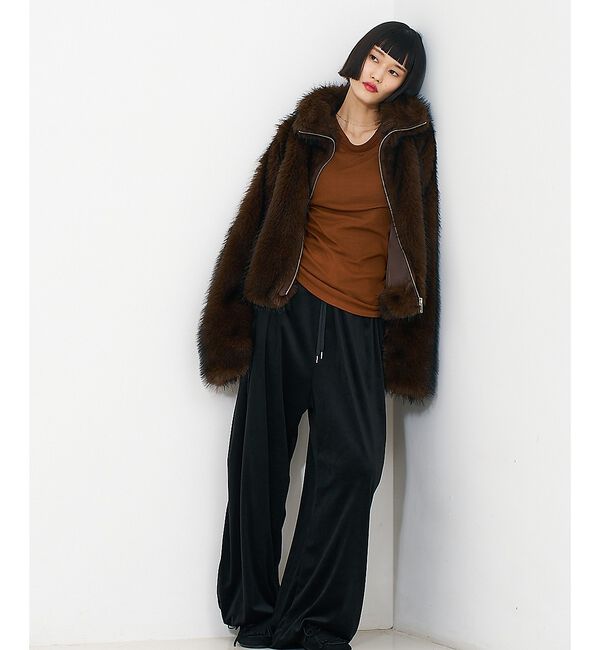 NOMINE「スタンドフェイクファーブルゾン」|ブルゾン・スタジャン|