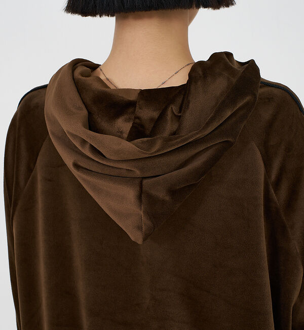 NOMINE「【セットアップ】ベロアハーフジップ フーディー パーカー」|パーカー|