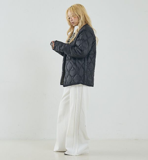 NOMINE「【TAION】キルティングクルーネック ダウンジャケット / ブルゾン」|ダウン|