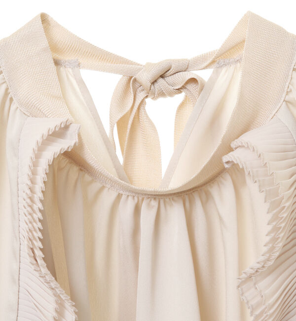  「【MARILYN MOON】フリルブラウス/2way tuck frill knit tie dress」|シャツ・ブラウス|