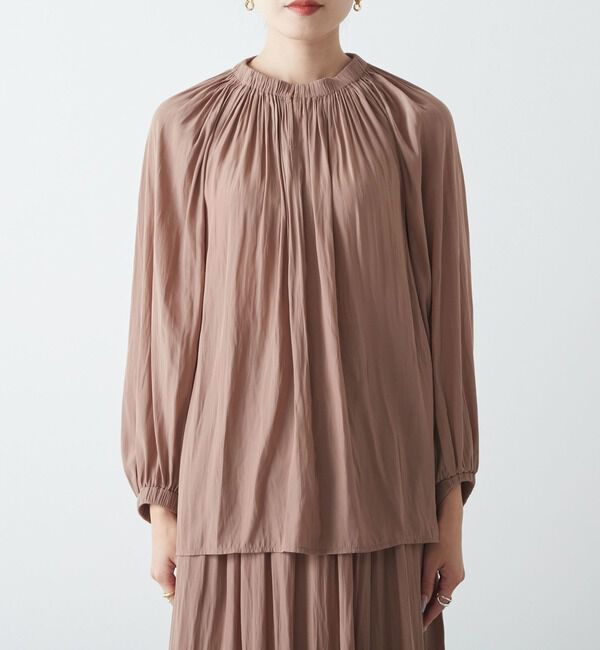 Liesse「ギャザーネックブラウス」|シャツ・ブラウス|