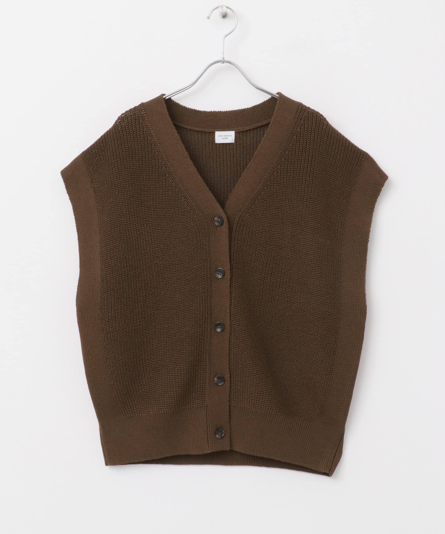 URBAN RESEARCH DOORS「リネンライクVネックベスト」|ベスト・ジレ|