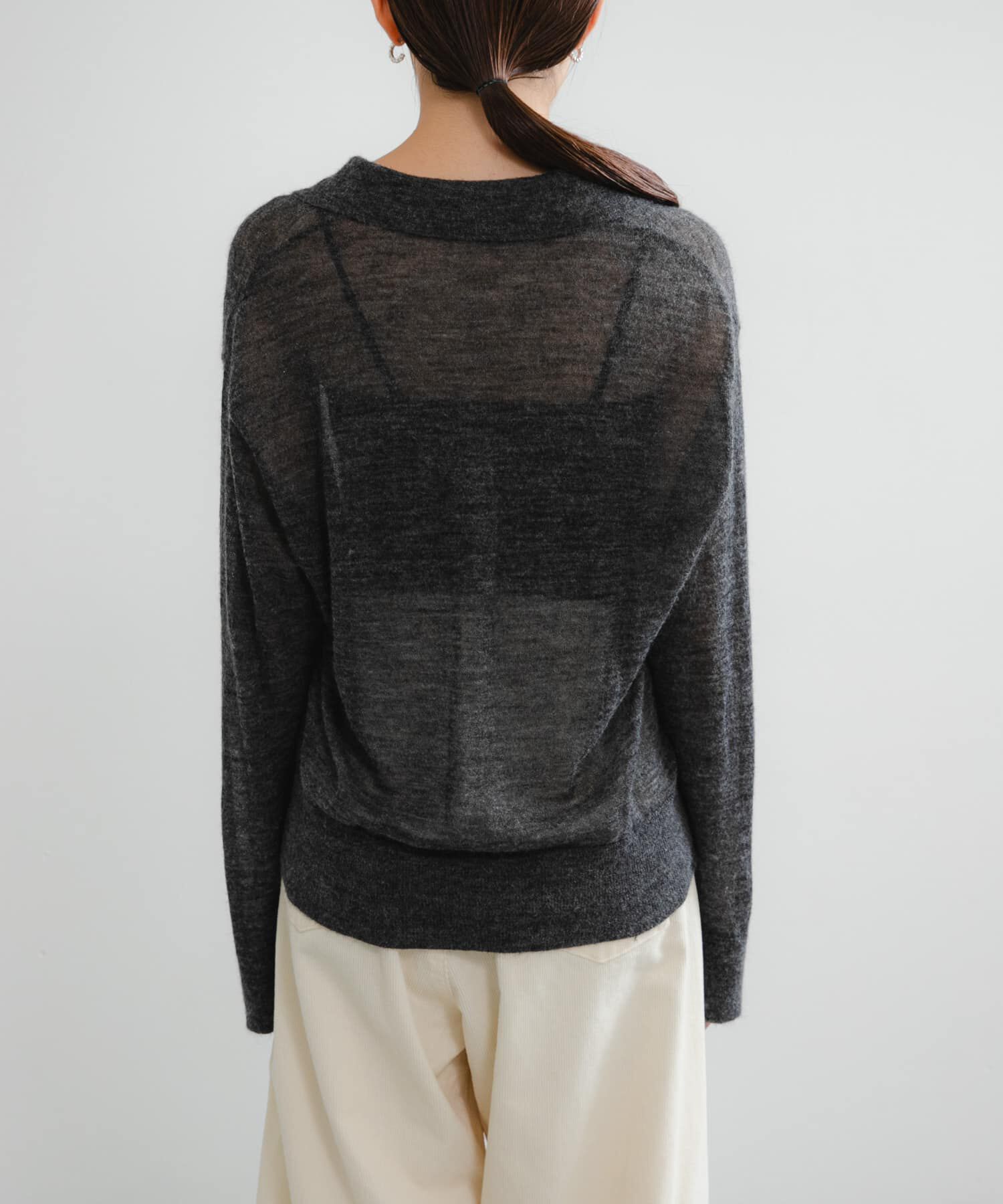 URBAN RESEARCH「ヘアリーポロ衿付きニット」|ニット・セーター|