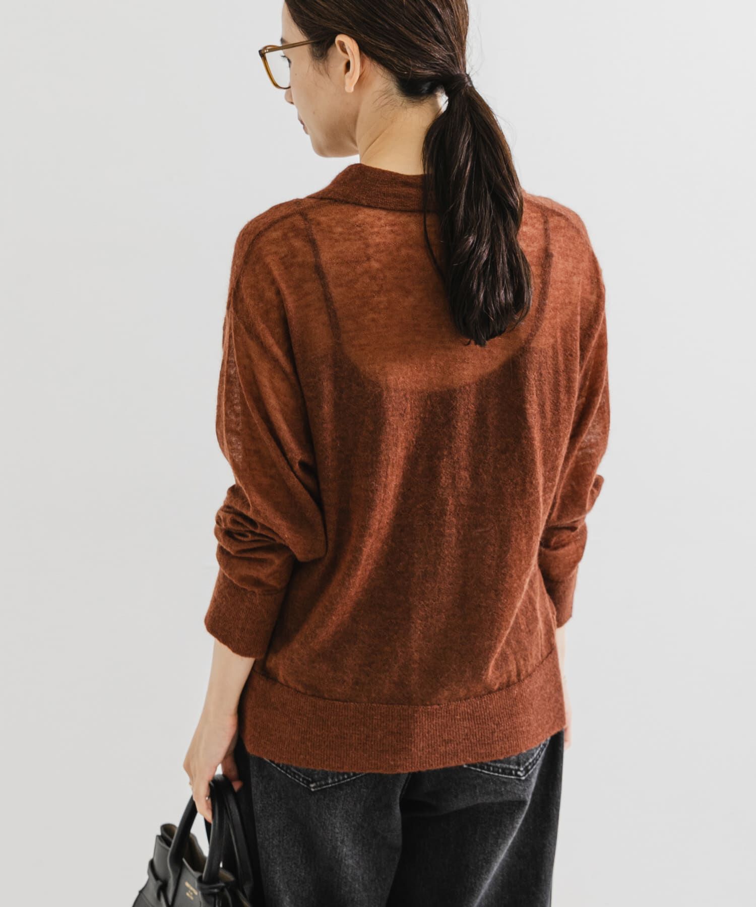 URBAN RESEARCH「ヘアリーポロ衿付きニット」|ニット・セーター|