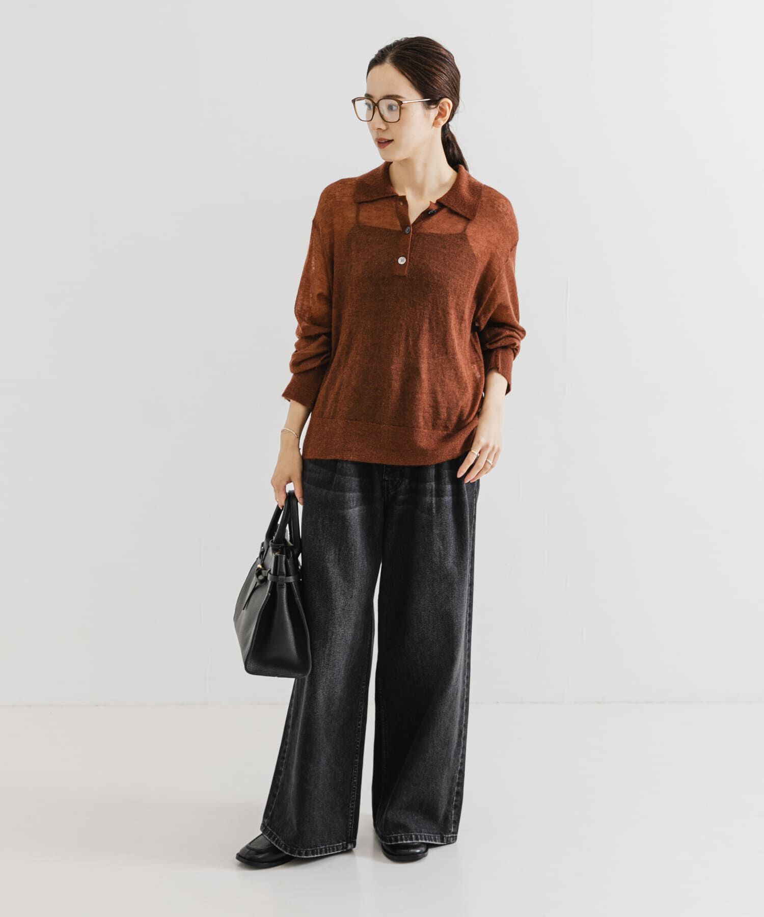 URBAN RESEARCH「ヘアリーポロ衿付きニット」|ニット・セーター|