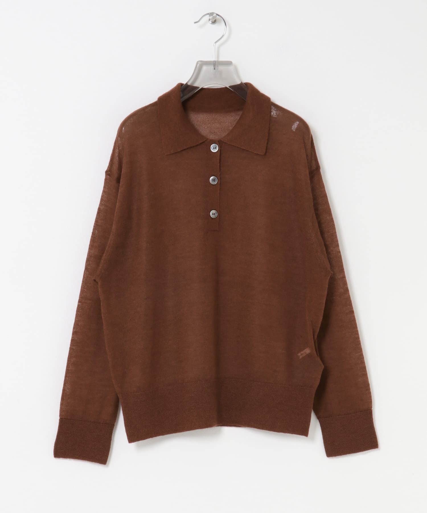 URBAN RESEARCH「ヘアリーポロ衿付きニット」|ニット・セーター|