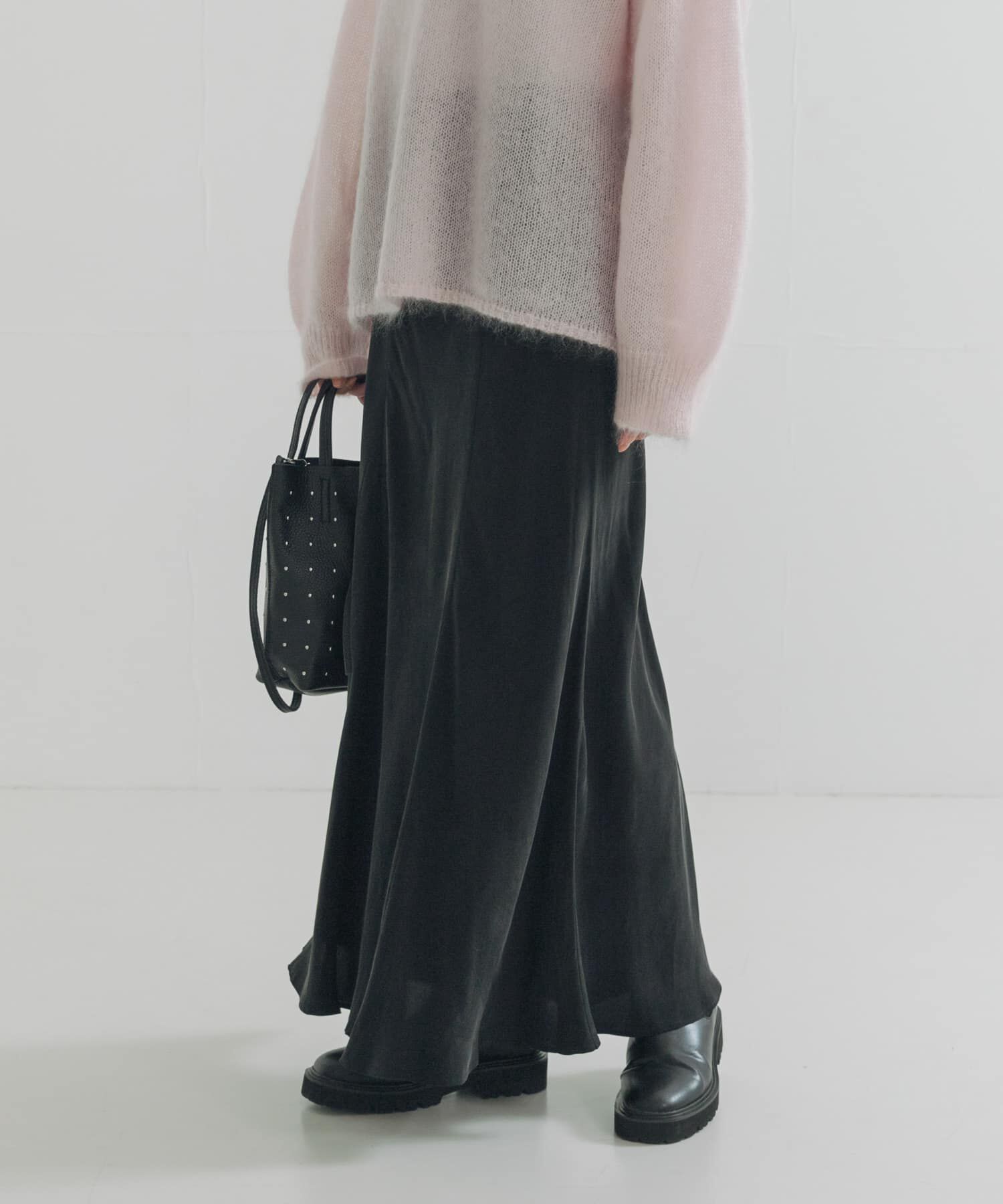 URBAN RESEARCH「キュプラバイアススカート」|スカート|ブラック