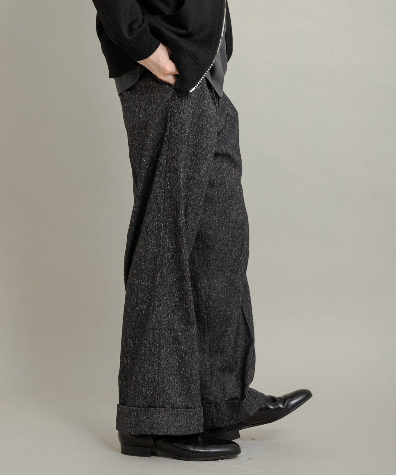 SENSE OF PLACE by URBAN RESEARCH「ネップワイドダブルスラックス」|その他|ブラック