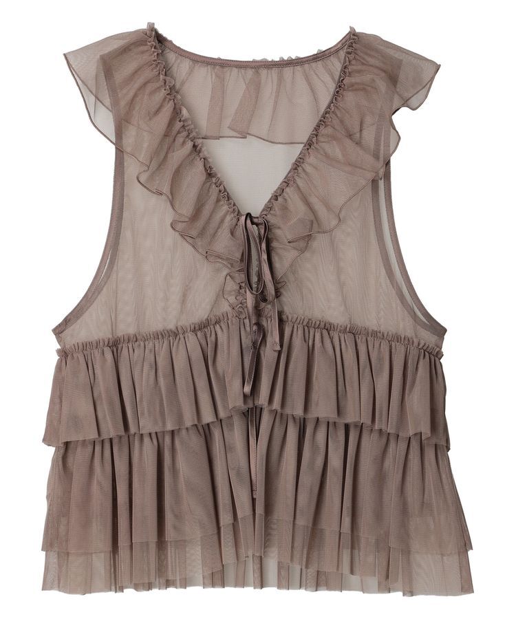 earth music&ecology「チュールベスト」|ベスト・ジレ|