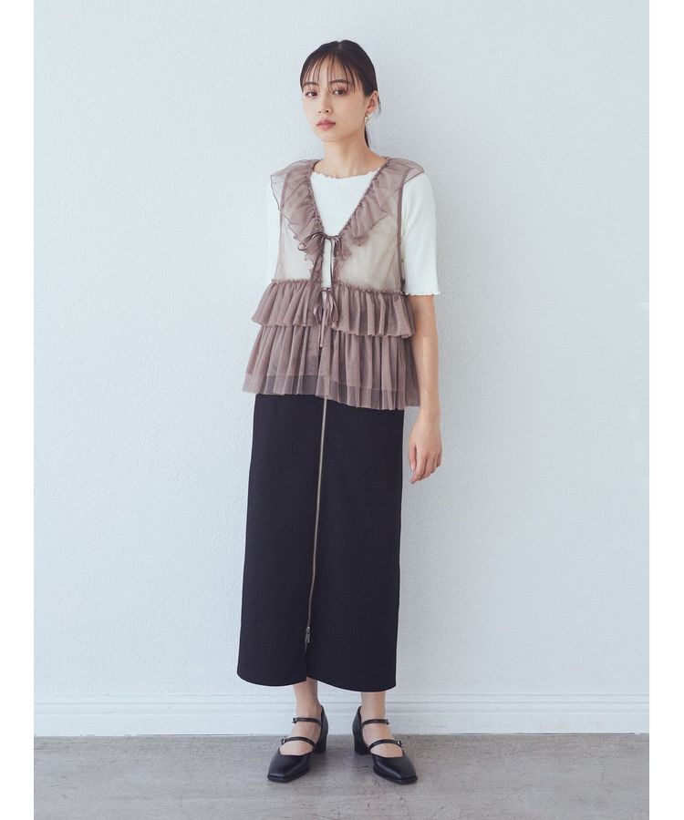 earth music&ecology「チュールベスト」|ベスト・ジレ|