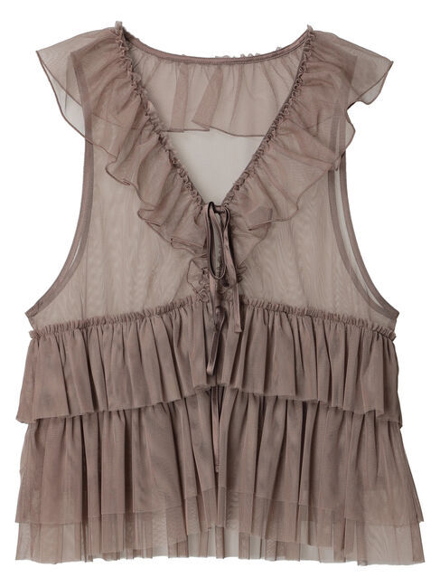 earth music&ecology「チュールベスト」|ベスト・ジレ|