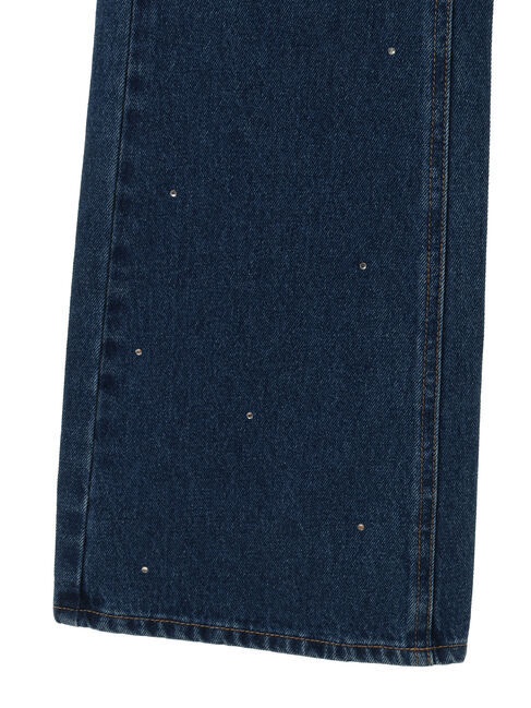 earth music&ecology「ラインストーンフレアーデニムPT」|デニム|