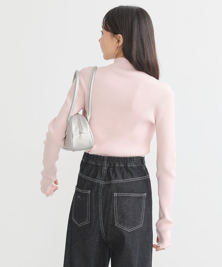 earth music&ecology「袖口刺繍リブニットプルオーバー」|ニット・セーター|