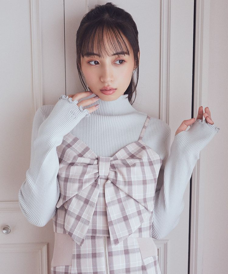 earth music&ecology「袖口刺繍リブニットプルオーバー」|ニット・セーター|