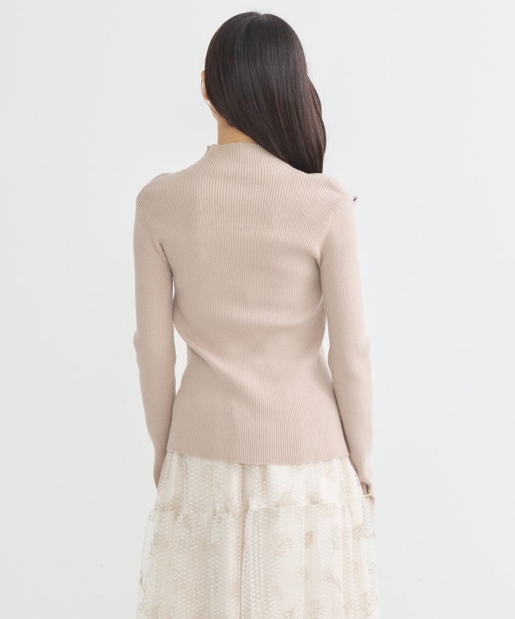 earth music&ecology「袖口刺繍リブニットプルオーバー」|ニット・セーター|