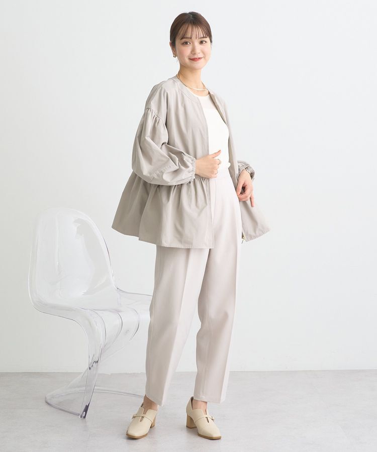 earth music&ecology「撥水ペプラムジップブルゾン」|ブルゾン・スタジャン|